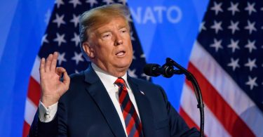 12.07.2018. BRUSSELS, BELGIUM. Press conference of Donald Trump, President of United States of America, during NATO (North Atlantic Treaty Organization) SUMMIT 2018."